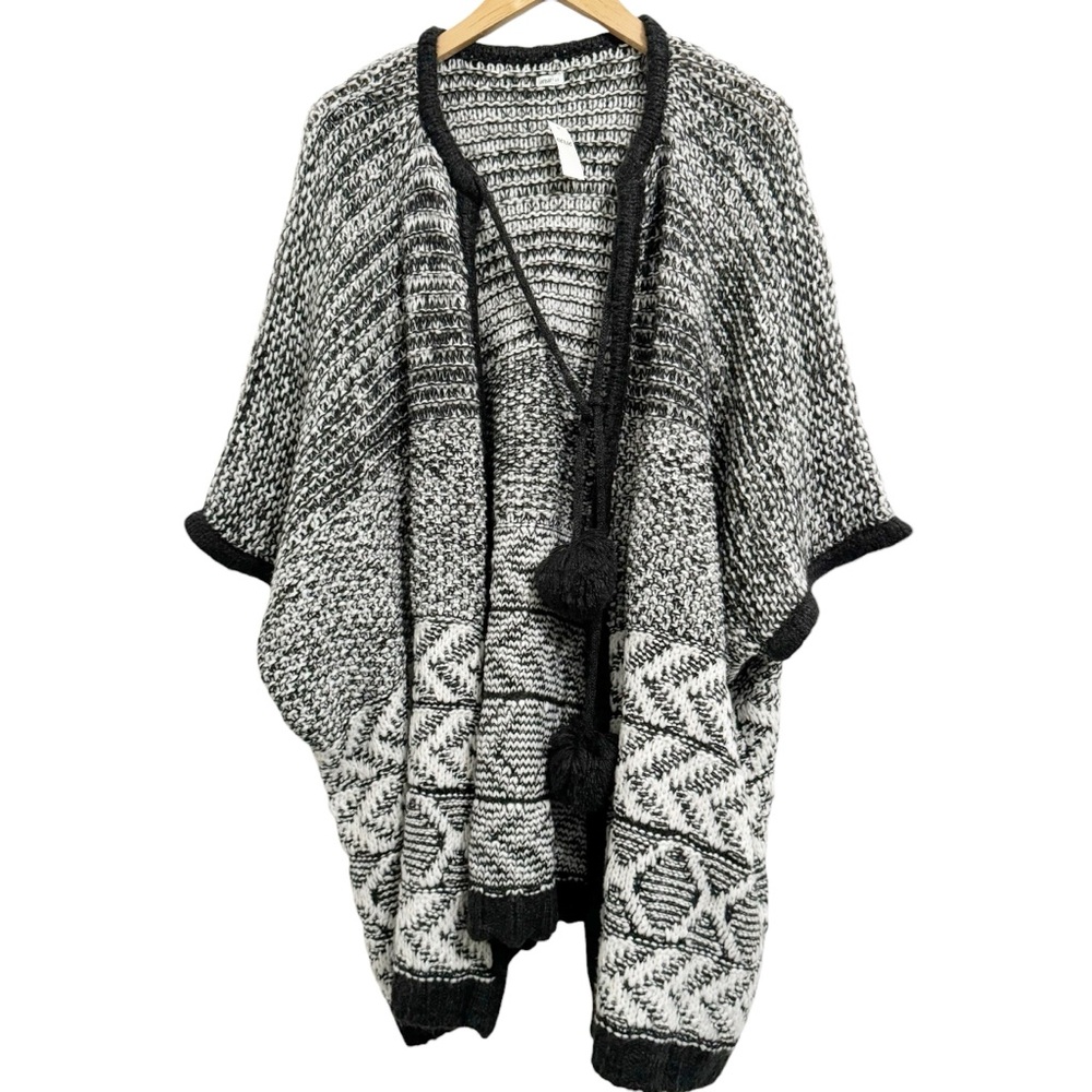 Aerie Open Front Pom Pon Cardigan Sweater One Size NWT